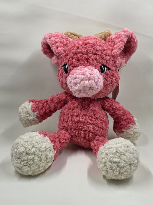 🐷 Crochet Pig Plush – “Hammie”