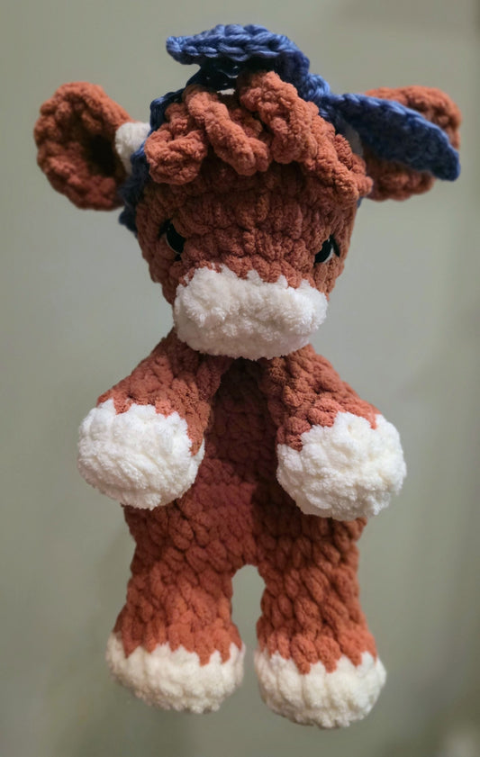 🐮 Crochet Calf Lovie – “Charlie the Calf”