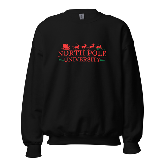 North Pole University Sweatshirt - Black