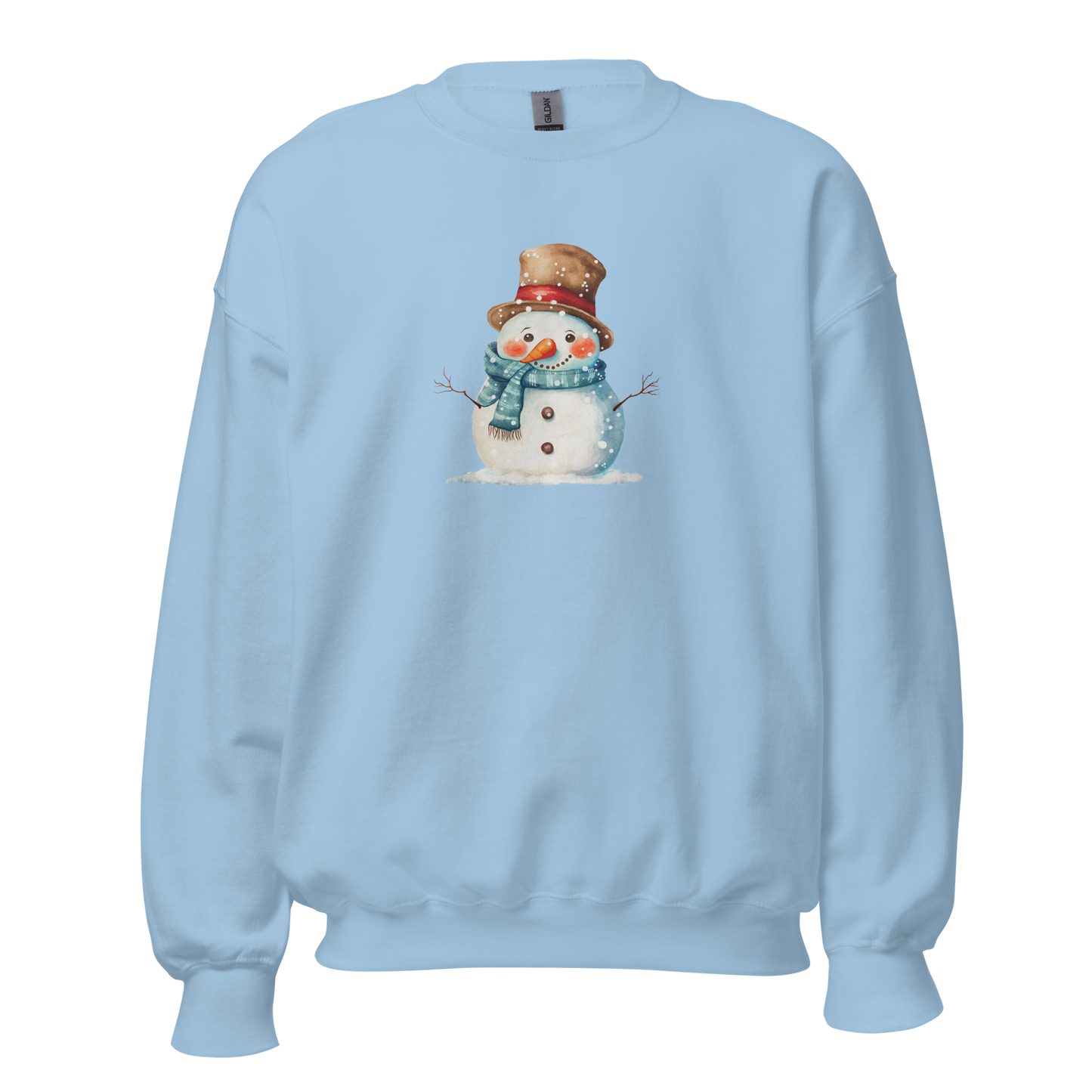 Snowman Sweatshirt - Light Blue