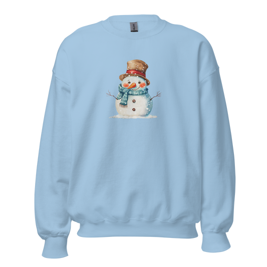 Snowman Sweatshirt - Light Blue