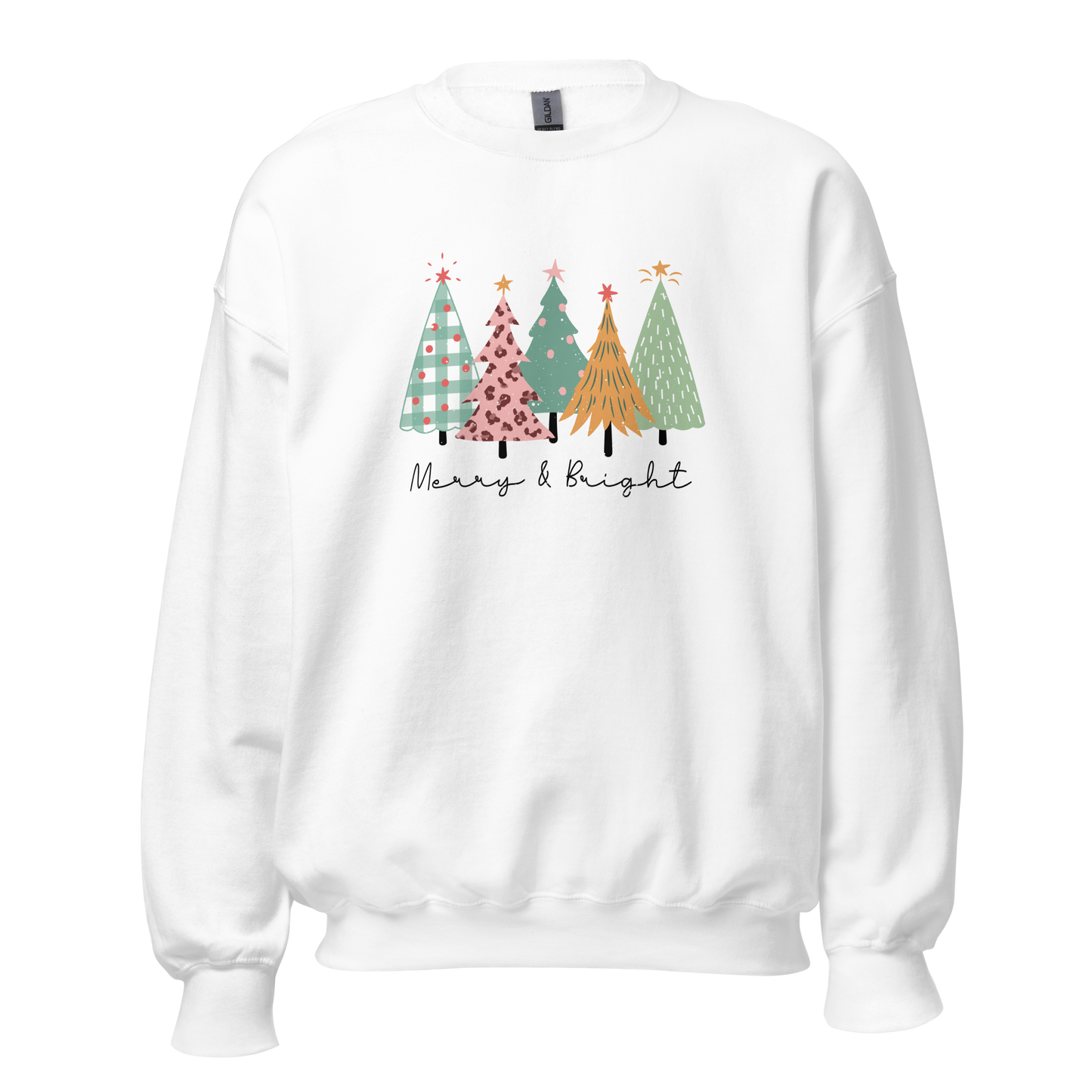 Merry & Bright Trees Sweatshirt - White