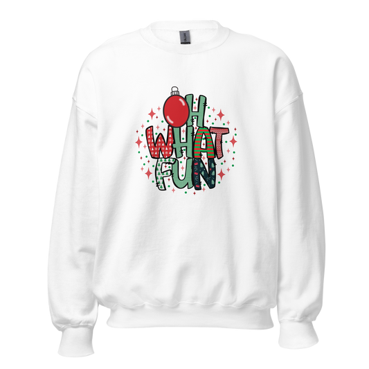 OH What Fun Sweatshirt- White